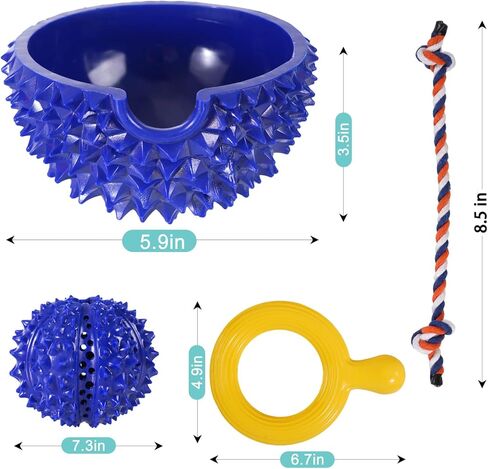 4 عبوة لعبة مضغ الكلاب ، أقراص طيران متينة لرمي ألعاب الصيد ، 3 في 1 كلاب ، لعبة مضغ الحيوانات الأليفة غير القابلة للتدمير لمضغ العدوانية ، تقلل من القلق ، والألعاب التفاعلية لتنظيف أسنان الكلاب الملل in Kuwait