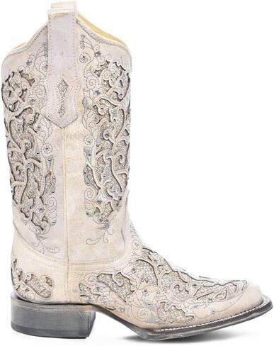 Corral Women's Square Toe White Wedding Boots in Saudi Arabia