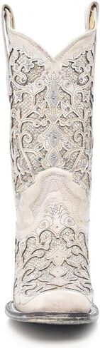 Corral Women's Square Toe White Wedding Boots in Saudi Arabia