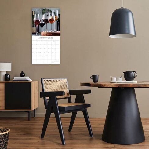 Copted Stationery Co ، Wine 2026 Wall Calendar ، 12 'x 12' '، تقويم لمدة 16 شهر in Saudi Arabia