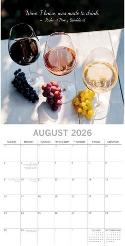 Copted Stationery Co ، Wine 2026 Wall Calendar ، 12 'x 12' '، تقويم لمدة 16 شهر in Saudi Arabia