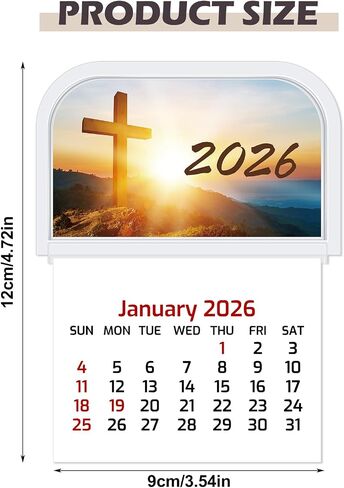5 PCS 2026 MINI Stick on التقويم التقويم الصغير تقويمًا شهريًا ولصقًا لاصقًا لبطاقات العمل على جدار السيارات ، مكتب الشاحنة المحمولة للثلاجة (الطبيعة) in Kuwait
