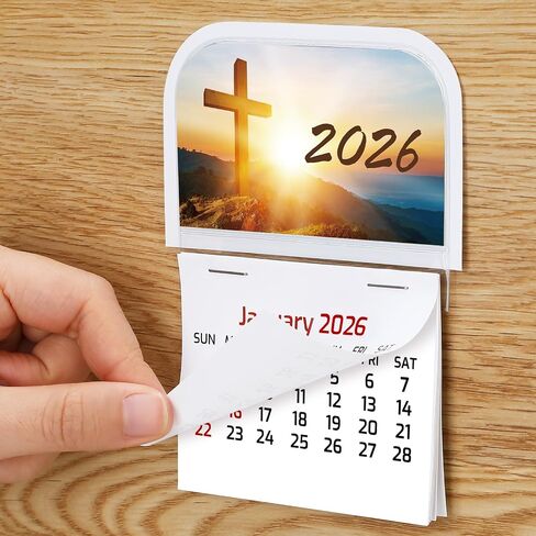 5 PCS 2026 MINI Stick on التقويم التقويم الصغير تقويمًا شهريًا ولصقًا لاصقًا لبطاقات العمل على جدار السيارات ، مكتب الشاحنة المحمولة للثلاجة (الطبيعة) in Kuwait