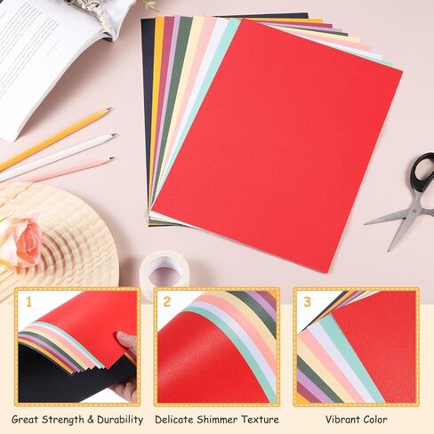 MECCANIXITY 25 Pcs Bronze Shimmer Cardstock Paper, 8 x 11 Inch Sheets for Art Supplies, Paper Crafting, DIY Crafts in Saudi Arabia