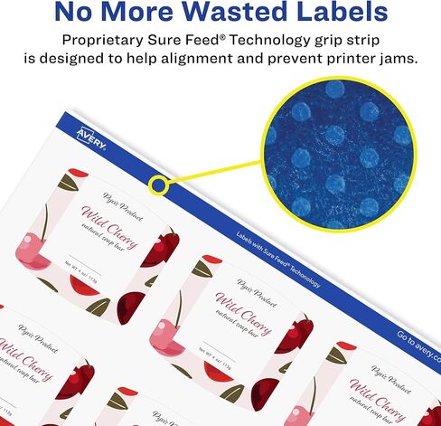 Avery Durable Waterproof Arched Square Labels, Sure Feed Technology, 2" x 2-3/16", 300 Total, Oil and Tear-Resistant Waterproof Labels, Print-to-The-Edge, Laser/Pigment-Based Inkjet Printable in Saudi Arabia