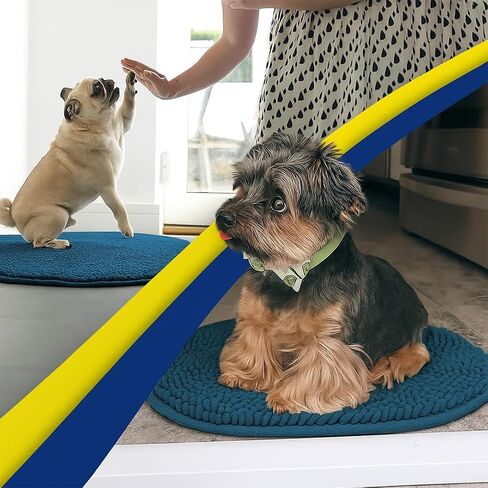 Muddy Mat® معروضة على التلفزيون-حصيرة باب الكلب الدقيقة الفائقة من الألياف الدقيقة للوصول إلى الكفوف الموحلة ، سجادة الحيوانات الأليفة غير القابلة للانزلاق ، سجادة شنيل الجافة السريعة ، حصيرة داخلية قابلة للغسل في الهواء in Kuwait