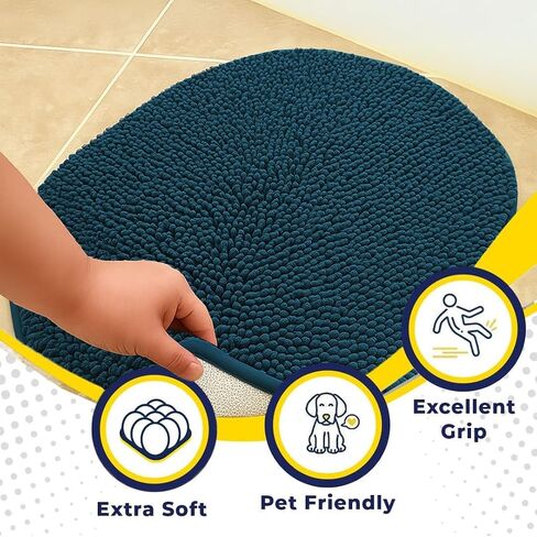 Muddy Mat® معروضة على التلفزيون-حصيرة باب الكلب الدقيقة الفائقة من الألياف الدقيقة للوصول إلى الكفوف الموحلة ، سجادة الحيوانات الأليفة غير القابلة للانزلاق ، سجادة شنيل الجافة السريعة ، حصيرة داخلية قابلة للغسل في الهواء in Kuwait