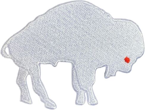 White Buffalo Standing Size 3 Inches Football Fan Favorite Team Iron On Sew On Embroidered Patch in Saudi Arabia