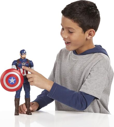 Hasbro Marvel Avengers Age of Ultron Titan Hero Tech Captain America 12 Inch Figure in Saudi Arabia
