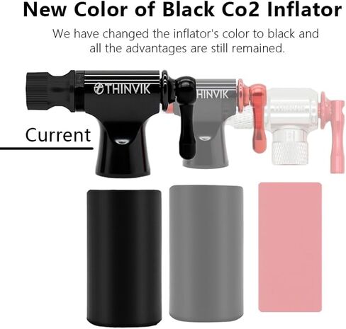 Thinvik CO2 Bike Tire inflator Pump-Compatible with Presta & Schrader Valve Insulated Sleeve. Portable Bicycle Tools CO2 Tires Inflator Kits for Road and Mountain Bikes-No CO2 Cartridges Included in Saudi Arabia
