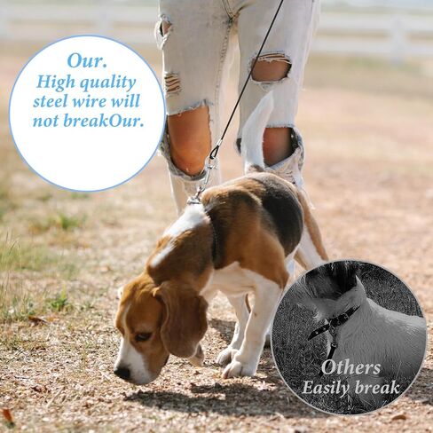 2 PCS Pres Proof Dog Extension ، Dog Leash Extender Metal Non-tangle Short Dogs Housh Highting Duty Dickes Extender للمشي والتدريب الصغير المتوسط ​​(الأسود) in Saudi Arabia