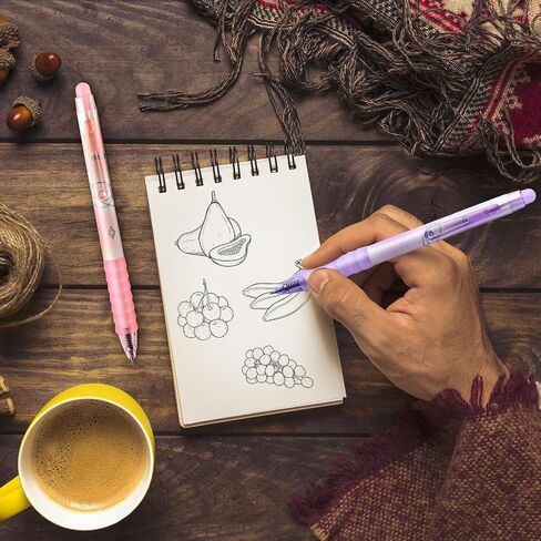Temiary 12 PCS أقلام هلام قابلة للمحو ، قلم حبر الهلام مع ممحاة ، 0.5 مم من الكتابة الناعمة لتلطيف اليومية أخذ ألغاز الكلمات المتقاطعة (الحبر الأزرق) in Kuwait