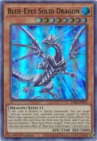Dragon Blue -Eyes Solid Dragon (Green) - LDS2 -EN014 - الإصدار الأول النادر للغاية in Kuwait
