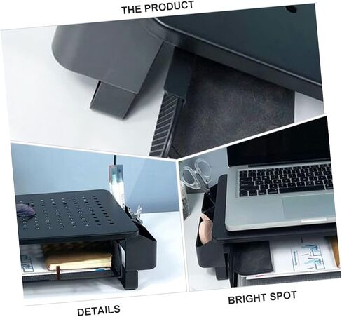 ARTIBETTER Monitor Stand Riser Iron Multifunctional Storage Rack Laptop Stand Desk Riser White in Saudi Arabia