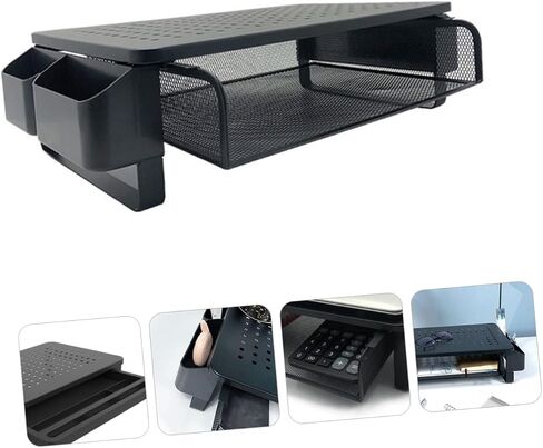 ARTIBETTER Monitor Stand Riser Iron Multifunctional Storage Rack Laptop Stand Desk Riser White in Saudi Arabia