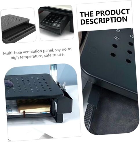 ARTIBETTER Monitor Stand Riser Iron Multifunctional Storage Rack Laptop Stand Desk Riser White in Saudi Arabia