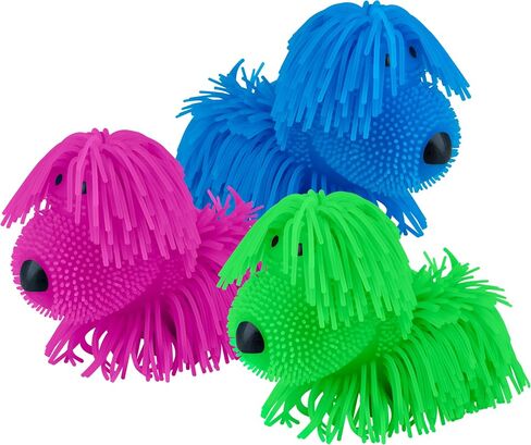 ORB Curiosities Wiggly Dog Mega 3 Pack - Wiggle, Jiggle, Squish and Squeeze These Adorable Floppy Dogs for Stress Relief - Fun Sensory and Fidget Collectible Novelty Squishy Toys for Kids in Saudi Arabia