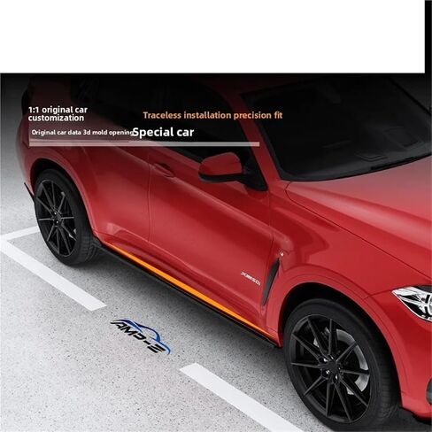 متوافق مع BMW BMW Models X6 F16 2014-19 Side Side Body Pround Prounde Kit Auto Officory (Piano Black) in Kuwait