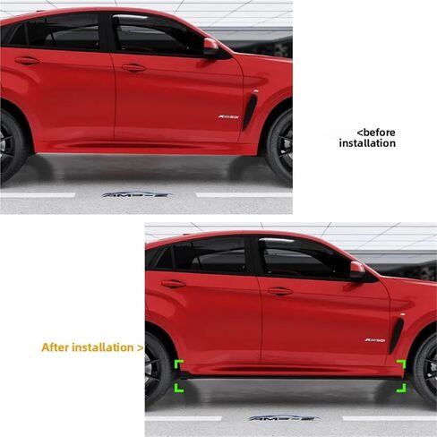 متوافق مع BMW BMW Models X6 F16 2014-19 Side Side Body Pround Prounde Kit Auto Officory (Piano Black) in Kuwait