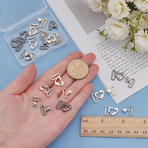 arricraft 12 pcs الابازيم الأسطوانة المعدنية على شكل قلب ، 3 ألوان سبائك المشابك شينينج موصلات حزام الخصر الزخرفية لملحقات ملابس الملابس ملحقات ملحقات الخياطة الحرفية in Saudi Arabia