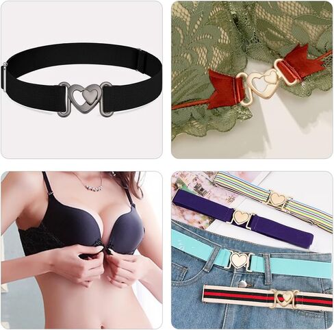 arricraft 12 pcs الابازيم الأسطوانة المعدنية على شكل قلب ، 3 ألوان سبائك المشابك شينينج موصلات حزام الخصر الزخرفية لملحقات ملابس الملابس ملحقات ملحقات الخياطة الحرفية in Saudi Arabia