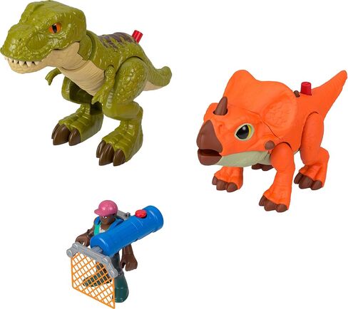 Fisher-Price Imaginext Jurassic World Rebirth Playet ، T. Tex Toy Gift Pack مع شخصية عمل بشرية 3 بوصات ، 2 ديناصورات وملحقات (Amazon Exclusive) in Saudi Arabia