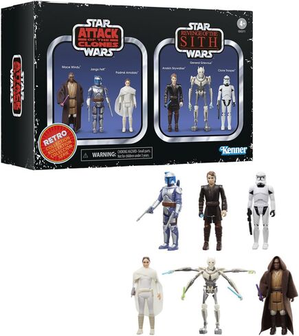 Star Wars The Retro Collection - Attack of the Clones Revenge of the Sith Collectible Figure Multipack in Saudi Arabia