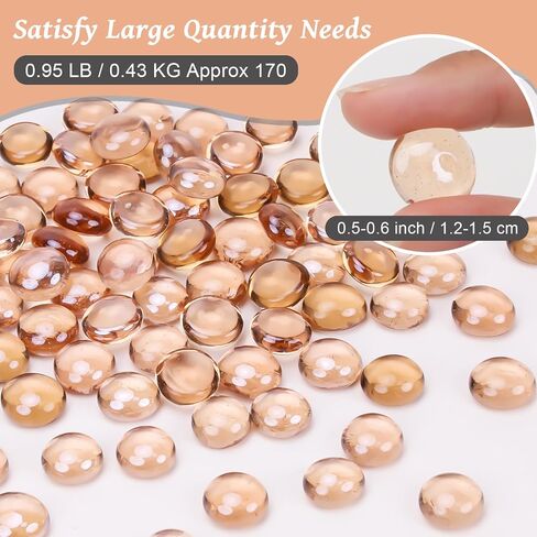 0.95 LB Flat Marbles Mixed Color About 170 Pcs Flat Glass Beads Gems for Vase Fillers Stones Decorative Glass Pebbles Arts Crafts Table Scatter Fish Tank Aquarium Landscaping Decor in Kuwait