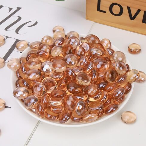 0.95 LB Flat Marbles Mixed Color About 170 Pcs Flat Glass Beads Gems for Vase Fillers Stones Decorative Glass Pebbles Arts Crafts Table Scatter Fish Tank Aquarium Landscaping Decor in Kuwait