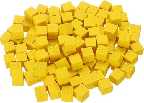uxcell 300Pcs Wood Blocks for Crafts, 1cm Unfinished Wood Cube Solid Wooden Blank Square Block for DIY Craft Projects Personalized Gifts, White in Saudi Arabia