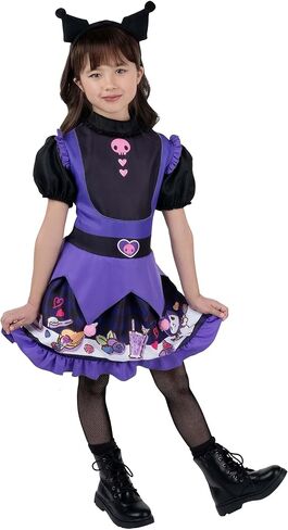 Hello Kitty و Friends Kuromi فستان Halloween الرسمي للشباب - فستان مطبوع بجودة عالية مع عقال in Saudi Arabia