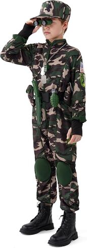 أزياء جيش إبداعات Spooktacular للأولاد ، زي الأطفال العسكريين ، ملابس قوات Camo الخاصة للأطفال Cosplay Cosplay in Saudi Arabia