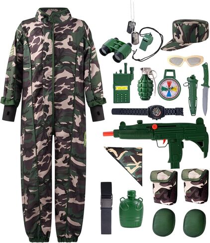 أزياء جيش إبداعات Spooktacular للأولاد ، زي الأطفال العسكريين ، ملابس قوات Camo الخاصة للأطفال Cosplay Cosplay in Saudi Arabia