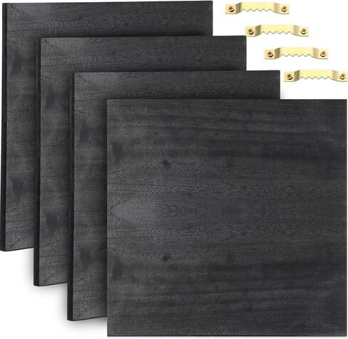 Doublefill 4 PCs مغسول علامات خشبية فارغة ، 12 × 12 × 0.6 بوصة علامات فارغة للحرف اليدوية ، قماش خشبي ريفي ، لوحة خشبية ، ألواح خشبية لصياغة مشاريع الجدار DIY صنع الهدايا (أبيض) in Saudi Arabia