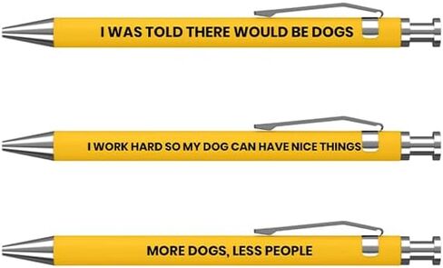 أقلام Funny Dog People، مجموعة هدايا مضحكة لأصحاب الحيوانات الأليفة أو زملاء العمل، أقلام حبر جاف سوداء in Kuwait