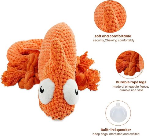 لعبة Bzonsmart Dog Toys ، لعبة الكلب الفخمة الصاخبة للجرو الكلاب الصغيرة المتوسطة ، ولعب جرو ناعم لطيف لتنظيف الأسنان والملل in Saudi Arabia