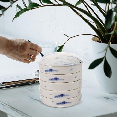 Uonlytech Watercolor Painting Palette Tray Ceramic Art Trays for Paint Mixing Palette Stackable in Saudi Arabia