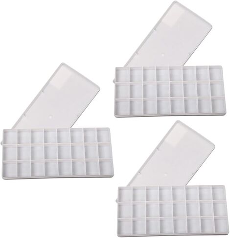 3Pcs Compartment Watercolor Pigment Box Empty Color Mixing Tray for Artists DIY Crafts Oil Painting Easy to Clean and Lightweight Design in Saudi Arabia