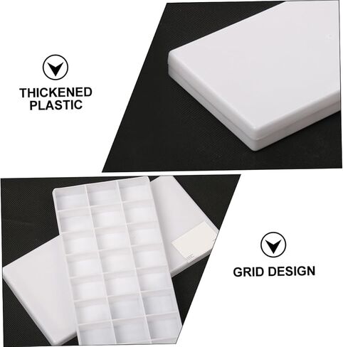 3Pcs Compartment Watercolor Pigment Box Empty Color Mixing Tray for Artists DIY Crafts Oil Painting Easy to Clean and Lightweight Design in Saudi Arabia