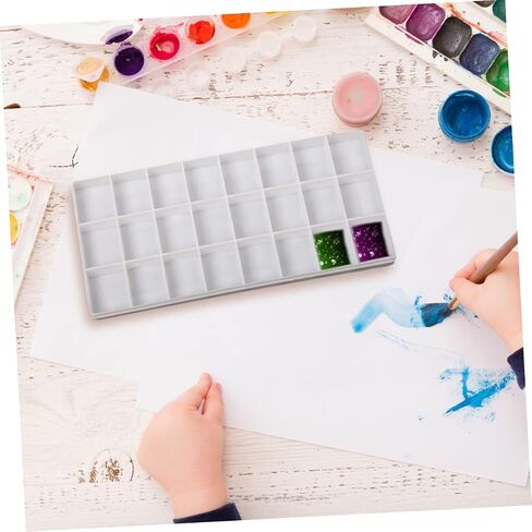 3Pcs Compartment Watercolor Pigment Box Empty Color Mixing Tray for Artists DIY Crafts Oil Painting Easy to Clean and Lightweight Design in Saudi Arabia