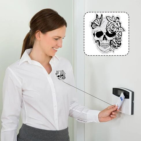 Funny Raccoon Badge Reel Retractable Acrylic Alligator Badge Clip Cute Badge Reel Holder Nurse Doctor Name Tag Badge Id Card Decor for Teacher Nurse Doctor Office Worker Id Card Decor in Saudi Arabia