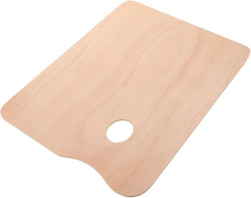 Housoutil Wooden Painting Palette for Artists and Beginners Thickened Linden Wood Mixing Tray for Acrylic and Oil Paints Lightweight Art Accessory in Saudi Arabia