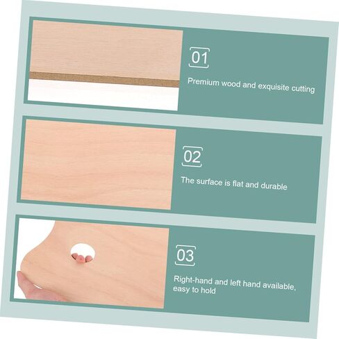 Housoutil Wooden Painting Palette for Artists and Beginners Thickened Linden Wood Mixing Tray for Acrylic and Oil Paints Lightweight Art Accessory in Saudi Arabia