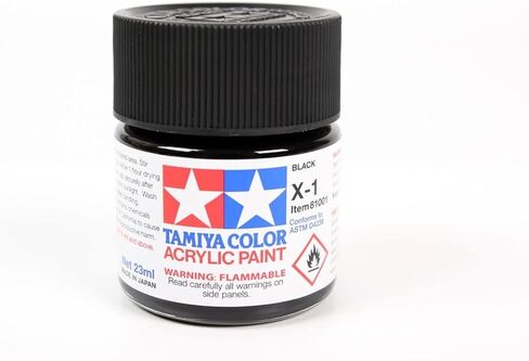 TAMIYA Acrylic X-1 Gloss Black 23ml TAM81001 in Saudi Arabia