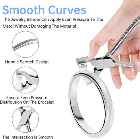 1 Set Metal Bracelet Making Kit, Metal Ring Jewelry Wire Bracelet Bending Tool, Bracelet Helper Jewelry Repair Kit Tools for Smooth Curves and Creative Designs in Saudi Arabia