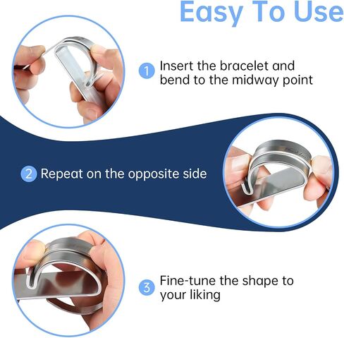 1 Set Metal Bracelet Making Kit, Metal Ring Jewelry Wire Bracelet Bending Tool, Bracelet Helper Jewelry Repair Kit Tools for Smooth Curves and Creative Designs in Saudi Arabia