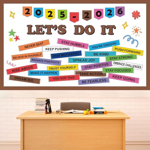 Welcome Back to School Bulletin Board Motivational Classroom Decorations Set This is Your Year Paper Cutouts Colorful Positive Affirmation for Office Home Nursery Chalkboard Wall Door Supplies in Saudi Arabia