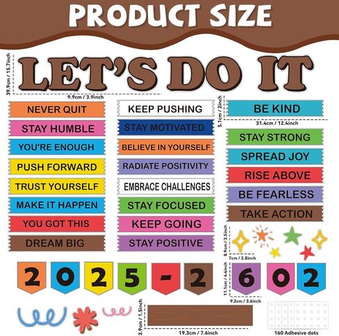 Welcome Back to School Bulletin Board Motivational Classroom Decorations Set This is Your Year Paper Cutouts Colorful Positive Affirmation for Office Home Nursery Chalkboard Wall Door Supplies in Saudi Arabia