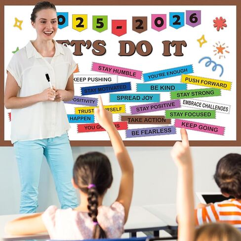 Welcome Back to School Bulletin Board Motivational Classroom Decorations Set This is Your Year Paper Cutouts Colorful Positive Affirmation for Office Home Nursery Chalkboard Wall Door Supplies in Saudi Arabia