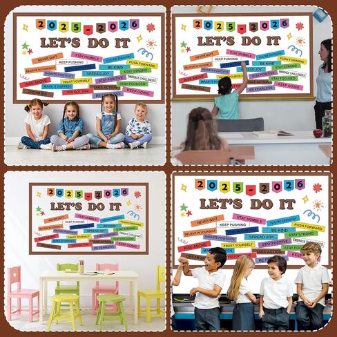 Welcome Back to School Bulletin Board Motivational Classroom Decorations Set This is Your Year Paper Cutouts Colorful Positive Affirmation for Office Home Nursery Chalkboard Wall Door Supplies in Saudi Arabia